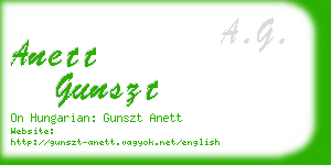 anett gunszt business card